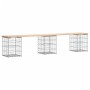 Gabion design garden bench solid pine wood 203x31x42 cm by vidaXL, garden benches - Ref: Foro24-834332, Price: 78,11 €, Disco...