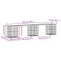 Gabion design garden bench solid pine wood 203x31x42 cm by vidaXL, garden benches - Ref: Foro24-834332, Price: 78,11 €, Disco...