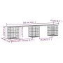 Gabion design garden bench solid pine wood 203x31x42 cm by vidaXL, garden benches - Ref: Foro24-834332, Price: 76,99 €, Disco...
