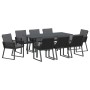 Conjunto de Comedor de Jardín 9 pcs Antracita