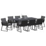 Conjunto de Comedor de Jardín 9 pcs Antracita