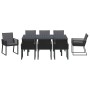 Conjunto de Comedor de Jardín 9 pcs Antracita