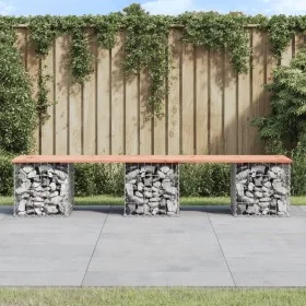 Douglasie Tannenholz Gabione Design Gartenbank 203x44x42 cm von vidaXL, Gartenbänke - Ref: Foro24-834342, Preis: 121,52 €, Ra...