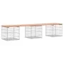 Bank garden design with gabions made of Douglas fir wood 203x44x42 cm by vidaXL, garden benches - Ref: Foro24-834342, Price: ...