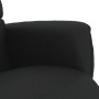 Sillón reclinable con reposapiés cuero sintético negro