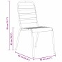 Conjunto de Comedor de Jardín 9 pcs Antracita Acero