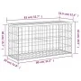 Gabion design garden bench Douglas fir wood 83x31.5x42 cm by vidaXL, garden benches - Ref: Foro24-834348, Price: 53,22 €, Dis...