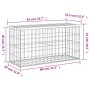 Gabionen-Design-Gartenbank aus Douglasienholz 83x31,5x42 cm von vidaXL, Gartenbänke - Ref: Foro24-834348, Preis: 55,85 €, Rab...