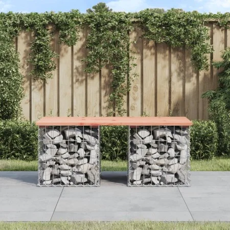 Gabion design garden bench Douglas fir wood 103x44x42 cm by vidaXL, garden benches - Ref: Foro24-834339, Price: 74,61 €, Disc...