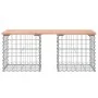 Gabion design garden bench Douglas fir wood 103x44x42 cm by vidaXL, garden benches - Ref: Foro24-834339, Price: 74,61 €, Disc...