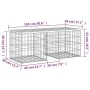 Gabion design garden bench Douglas fir wood 103x44x42 cm by vidaXL, garden benches - Ref: Foro24-834339, Price: 74,61 €, Disc...