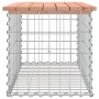 Banco jardín diseño gaviones madera abeto Douglas 83x44x42 cm de vidaXL, Bancos de jardín - Ref: Foro24-834357, Precio: 64,26...