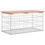 Banco jardín diseño gaviones madera abeto Douglas 83x44x42 cm de vidaXL, Bancos de jardín - Ref: Foro24-834357, Precio: 64,26...