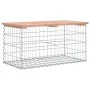 Gabion design garden bench Douglas fir wood 83x44x42 cm by vidaXL, garden benches - Ref: Foro24-834357, Price: 63,28 €, Disco...