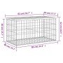Banco jardín diseño gaviones madera abeto Douglas 83x44x42 cm de vidaXL, Bancos de jardín - Ref: Foro24-834357, Precio: 64,26...