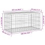 Gabionen-Design-Gartenbank aus Douglasie, 103 x 44 x 42 cm von vidaXL, Gartenbänke - Ref: Foro24-834360, Preis: 82,75 €, Raba...