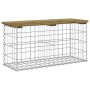 Banco jardín diseño gavión madera pino impregnada 83x31,5x42 cm de vidaXL, Bancos de jardín - Ref: Foro24-834349, Precio: 60,...