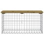 Banco jardín diseño gavión madera pino impregnada 83x31,5x42 cm de vidaXL, Bancos de jardín - Ref: Foro24-834349, Precio: 60,...