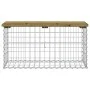 Bank garden design gabion impregnated pine wood 83x31.5x42 cm by vidaXL, garden benches - Ref: Foro24-834349, Price: 58,61 €,...