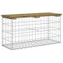 Banco jardín diseño gavión madera pino impregnada 83x31,5x42 cm de vidaXL, Bancos de jardín - Ref: Foro24-834349, Precio: 60,...
