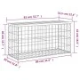 Gartenbank Design Gabion imprägniertes Kiefernholz 83x31,5x42 cm von vidaXL, Gartenbänke - Ref: Foro24-834349, Preis: 58,61 €...