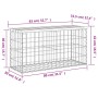 Gartenbank Design Gabion imprägniertes Kiefernholz 83x31,5x42 cm von vidaXL, Gartenbänke - Ref: Foro24-834349, Preis: 60,67 €...