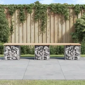 Gabion design garden bench solid pine wood 203x44x42 cm by vidaXL, garden benches - Ref: Foro24-834341, Price: 115,99 €, Disc...