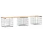 Banco de jardín diseño gaviones madera maciza pino 203x44x42 cm de vidaXL, Bancos de jardín - Ref: Foro24-834341, Precio: 115...