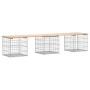 Gabionen-Design-Gartenbank aus massivem Kiefernholz, 203 x 44 x 42 cm von vidaXL, Gartenbänke - Ref: Foro24-834341, Preis: 11...