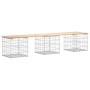 Gabionen-Design-Gartenbank aus massivem Kiefernholz, 203 x 44 x 42 cm von vidaXL, Gartenbänke - Ref: Foro24-834341, Preis: 11...