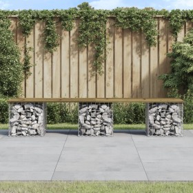 Gabion design garden bench impregnated pine wood 203x44x42cm by vidaXL, garden benches - Ref: Foro24-834343, Price: 101,99 €,...