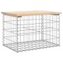 Gabionen-Design-Gartenbank aus massivem Kiefernholz, 63 x 44 x 42 cm von vidaXL, Gartenbänke - Ref: Foro24-834353, Preis: 44,...