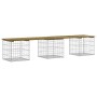Gabion design garden bench impregnated pine wood 203x44x42cm by vidaXL, garden benches - Ref: Foro24-834343, Price: 101,99 €,...