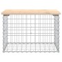 Gabionen-Design-Gartenbank aus massivem Kiefernholz, 63 x 44 x 42 cm von vidaXL, Gartenbänke - Ref: Foro24-834353, Preis: 44,...