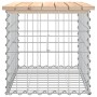 Gabionen-Design-Gartenbank aus massivem Kiefernholz, 63 x 44 x 42 cm von vidaXL, Gartenbänke - Ref: Foro24-834353, Preis: 44,...