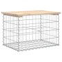 Gabionen-Design-Gartenbank aus massivem Kiefernholz, 63 x 44 x 42 cm von vidaXL, Gartenbänke - Ref: Foro24-834353, Preis: 44,...
