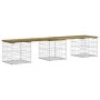 Gabion design garden bench impregnated pine wood 203x44x42cm by vidaXL, garden benches - Ref: Foro24-834343, Price: 100,68 €,...