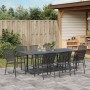 Conjunto de Comedor de Jardín 9 pcs Acero