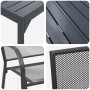 Conjunto de Comedor de Jardín 9 pcs Acero