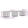 Gabion design garden bench impregnated pine wood 203x44x42cm by vidaXL, garden benches - Ref: Foro24-834343, Price: 101,99 €,...