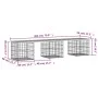 Gabion design garden bench impregnated pine wood 203x44x42cm by vidaXL, garden benches - Ref: Foro24-834343, Price: 100,68 €,...
