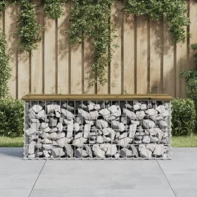 Gabion design garden bench impregnated pine wood 103x31.5x42cm by vidaXL, garden benches - Ref: Foro24-834352, Price: 66,14 €...