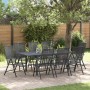 Conjunto de Comedor de Jardín 9 pcs Acero