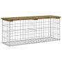 Gabion design garden bench impregnated pine wood 103x31.5x42cm by vidaXL, garden benches - Ref: Foro24-834352, Price: 68,78 €...