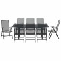 Conjunto de Comedor de Jardín 9 pcs Acero