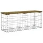 Banco jardín diseño gavión madera pino impregnada 103x31,5x42cm de vidaXL, Bancos de jardín - Ref: Foro24-834352, Precio: 66,...