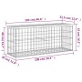 Gabion design garden bench impregnated pine wood 103x31.5x42cm by vidaXL, garden benches - Ref: Foro24-834352, Price: 68,78 €...