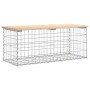 Banco de jardín diseño gaviones madera maciza pino 103x44x42 cm de vidaXL, Bancos de jardín - Ref: Foro24-834359, Precio: 76,...