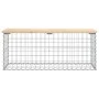 Gabionen-Design-Gartenbank aus massivem Kiefernholz, 103 x 44 x 42 cm von vidaXL, Gartenbänke - Ref: Foro24-834359, Preis: 78...