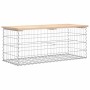 Gabionen-Design-Gartenbank aus massivem Kiefernholz, 103 x 44 x 42 cm von vidaXL, Gartenbänke - Ref: Foro24-834359, Preis: 79...